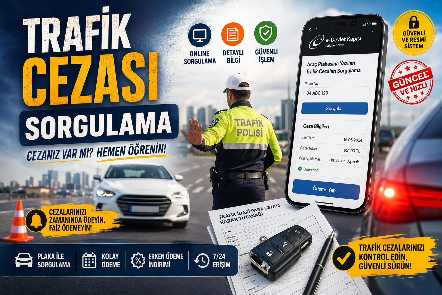 Trafik Cezası Sorgulama Nasıl Yapılır? E-Devlet ve Plaka ile Ceza Öğrenme